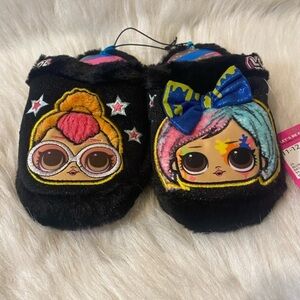 L.O.L. Surprise! Slippers Girls Size‎ 11-12 Black Slip On Shoes
